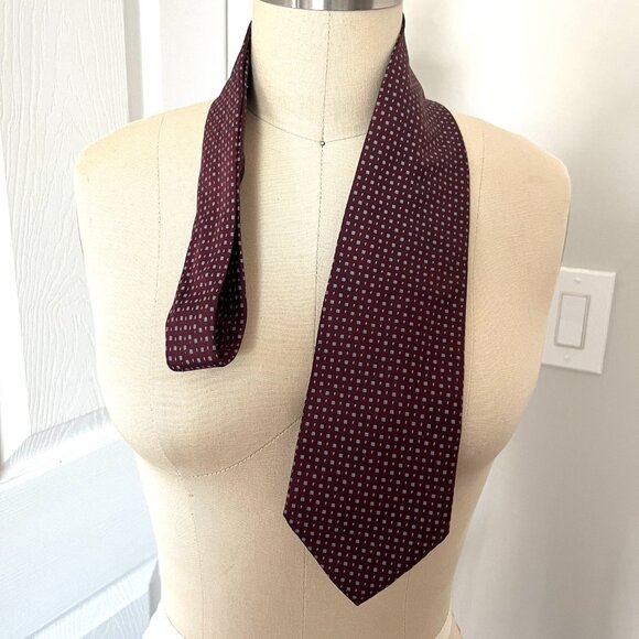 Barneys New York Other - Barneys New York Silk Neck Tie Maroon Geometric Party Office Men's Tie